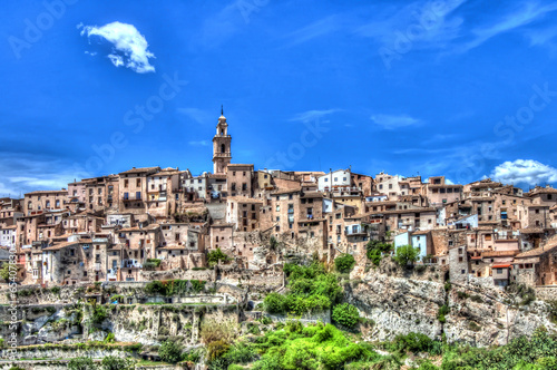 Bocairent Town in HDR near Ontinyent, Valencia Province, Spain photo