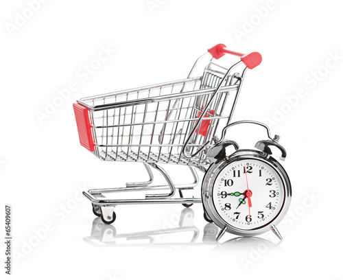 Buying time concept with clock