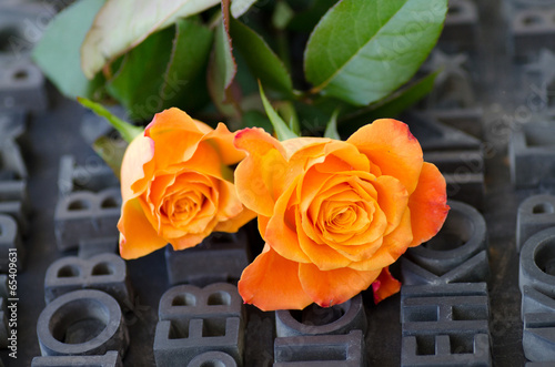 Flowers on the monument