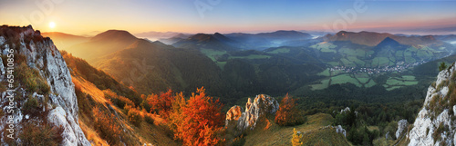 Panorama - Fall in Slovakia mountain Fatras photo