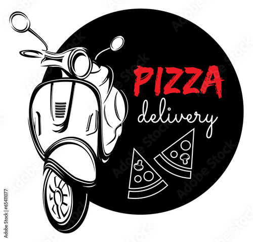 Pizza delivery label