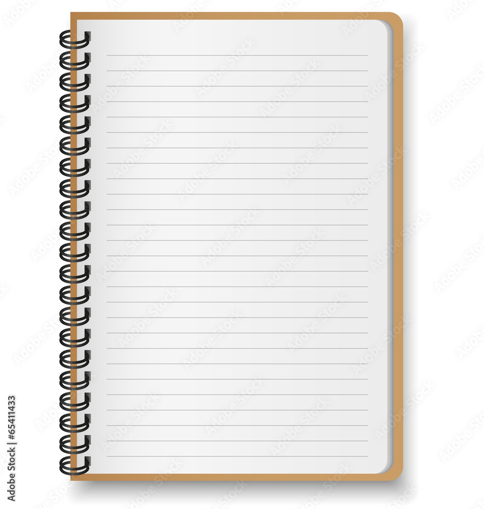 Paper notebook vector