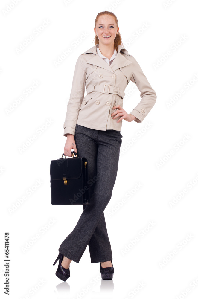 Businesswoman isolated on the white Businesswoman isolated on the white