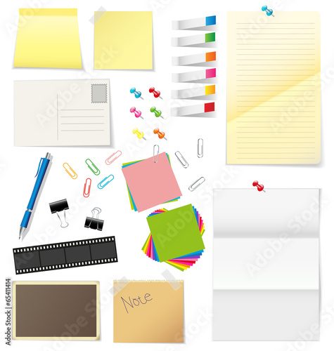 Paper and office supplies vector