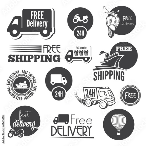 Shipping icons and labels