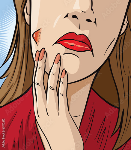 Woman with a Zit