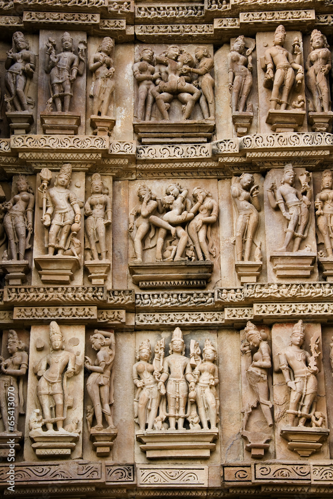 Erotic Carvings - Khajuraho - India