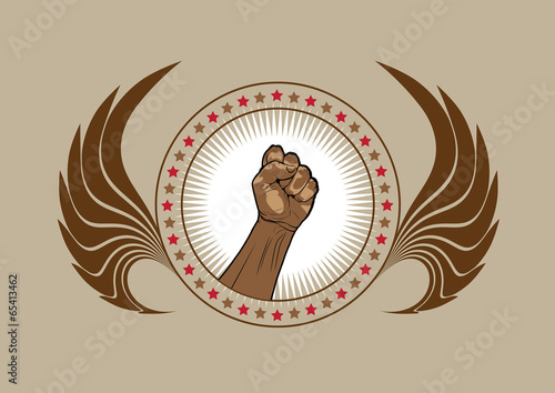 Clenched fist symbol or emblem