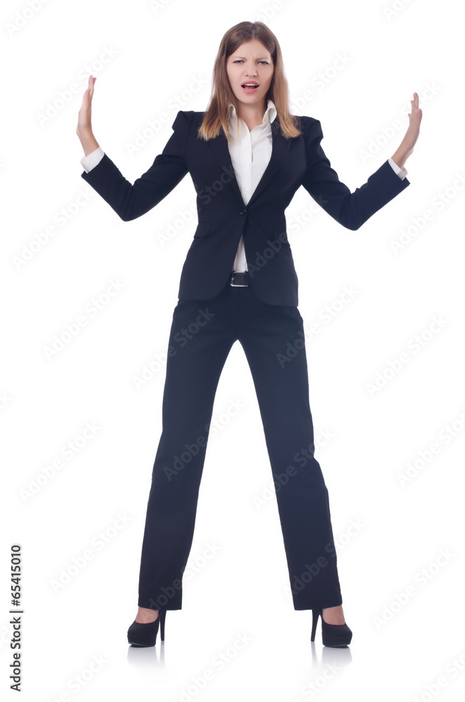 Woman businesswoman isolated on white Woman businesswoman isolated on white