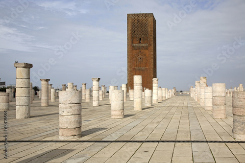 Hassan Tower in Rabat. Morocco