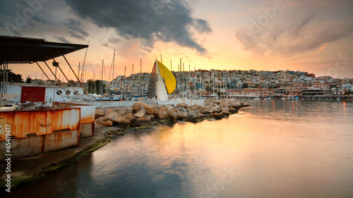 Yachts in Mikrolimano marina in Piraeus, Athens. photo