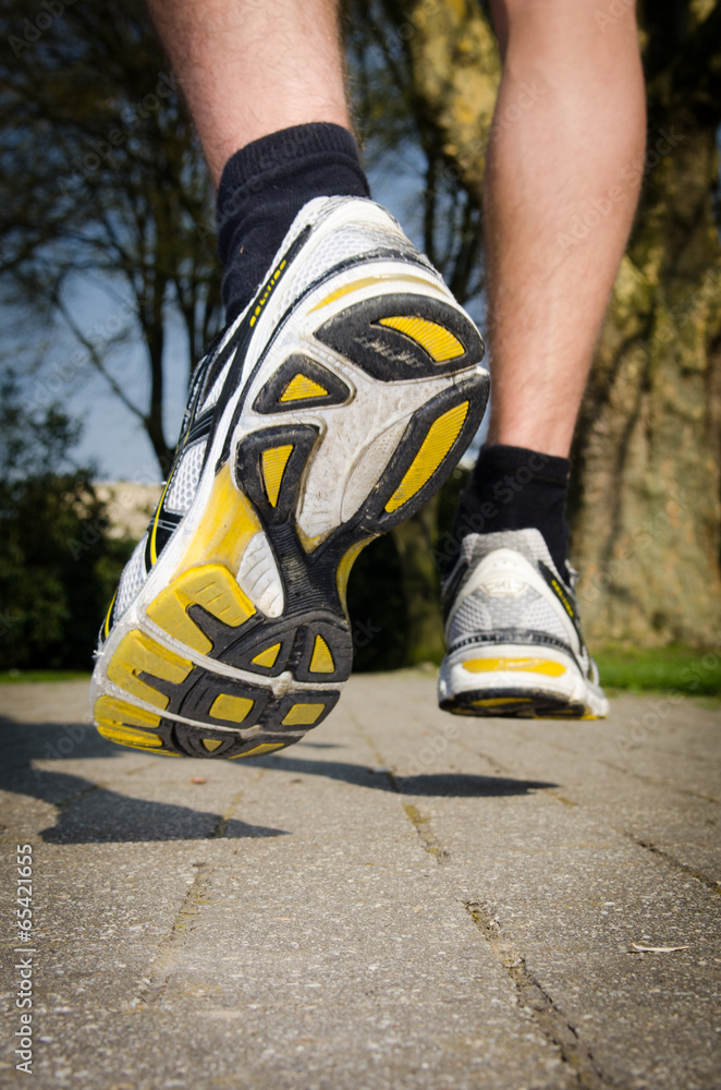 Fototapeta premium joggen im park