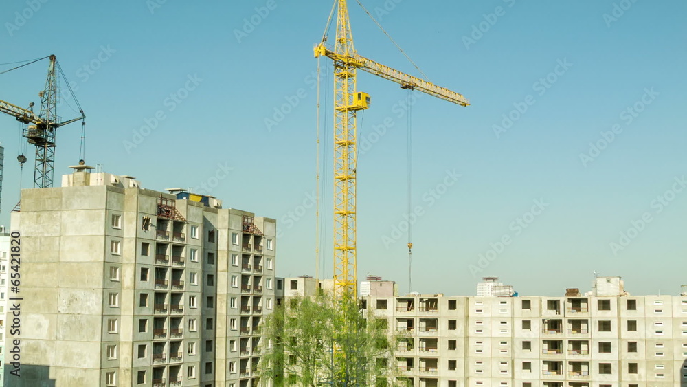 Construction of a building from blocks time lapse Construction of a building from blocks time lapse