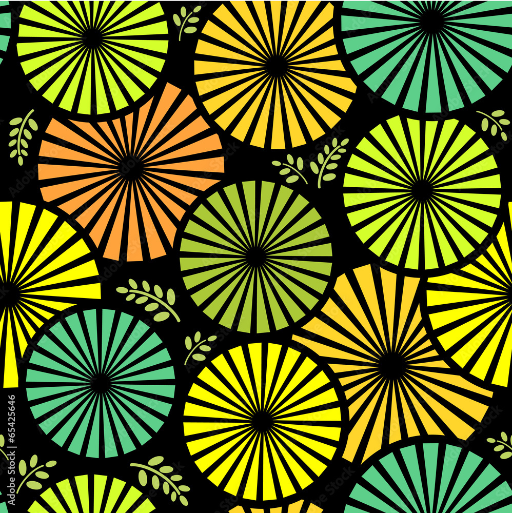 Yellow Seamless floral background with flowers and leaves Yellow Seamless floral background with flowers and leaves
