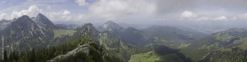 alpenpanorama mit wendelstein und breitenstein