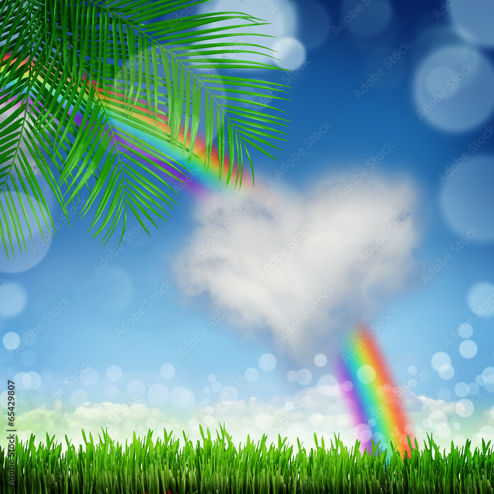 Obraz premium natural green background with selective focus