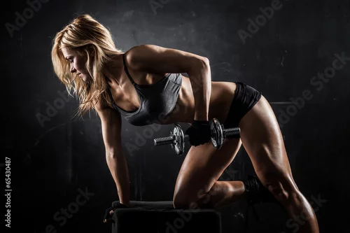 Obraz Fitness z hantlami