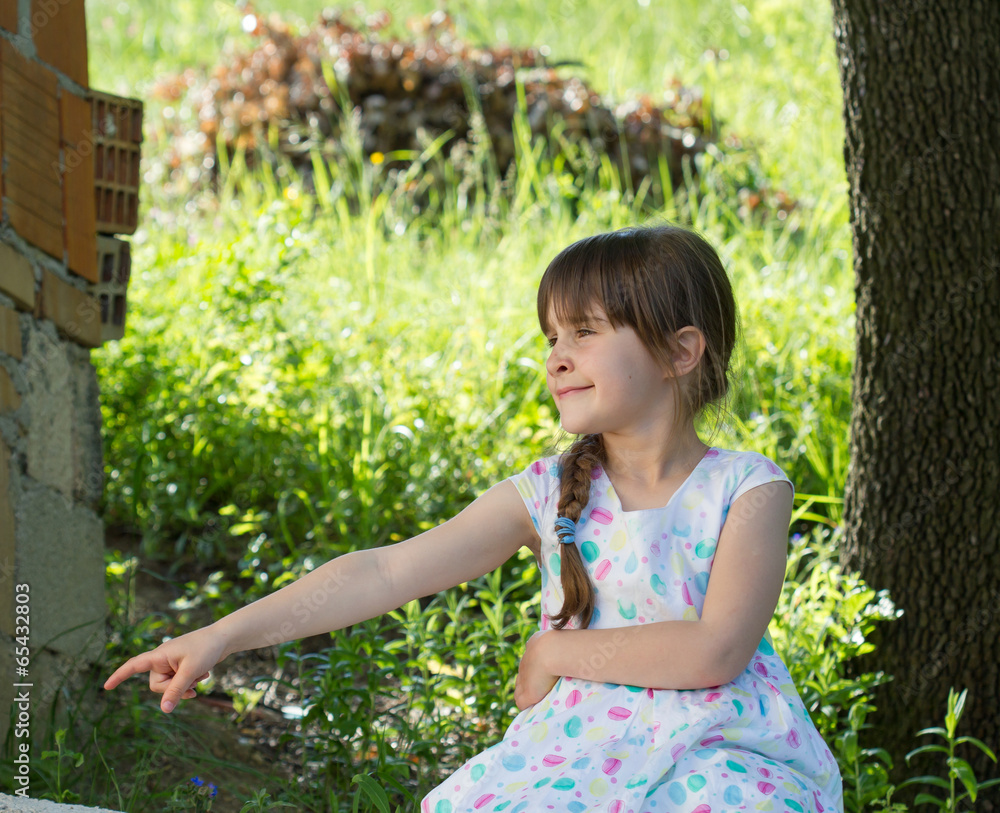 Happy little girl outdoor Happy little girl outdoor