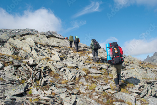 hiking in the mountains, Ural, Russia