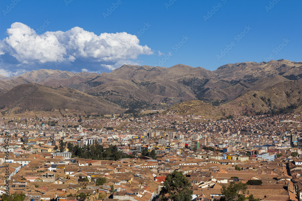 Cuzco city skyline Peru