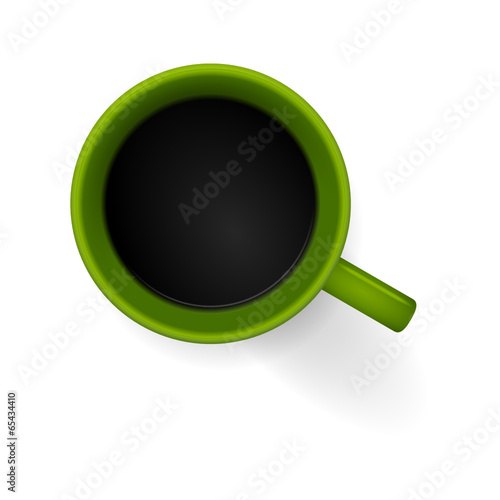 kaffeetasse von oben gruen I