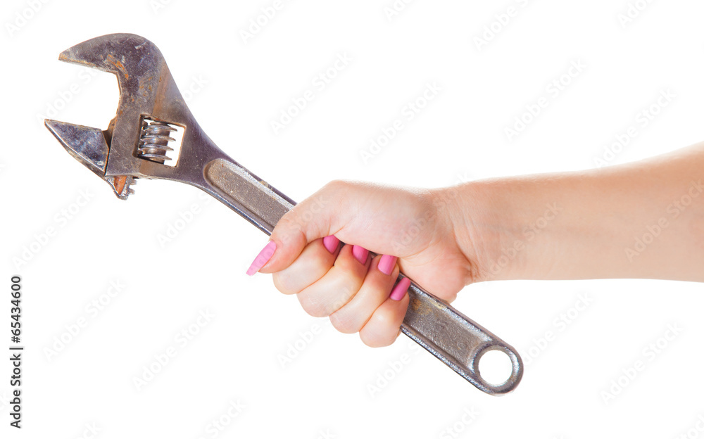 wrench in hand