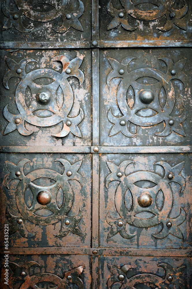 Old metal and rusty door