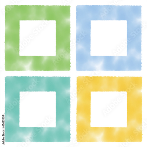 Watercolor texture frame #Vector graphics