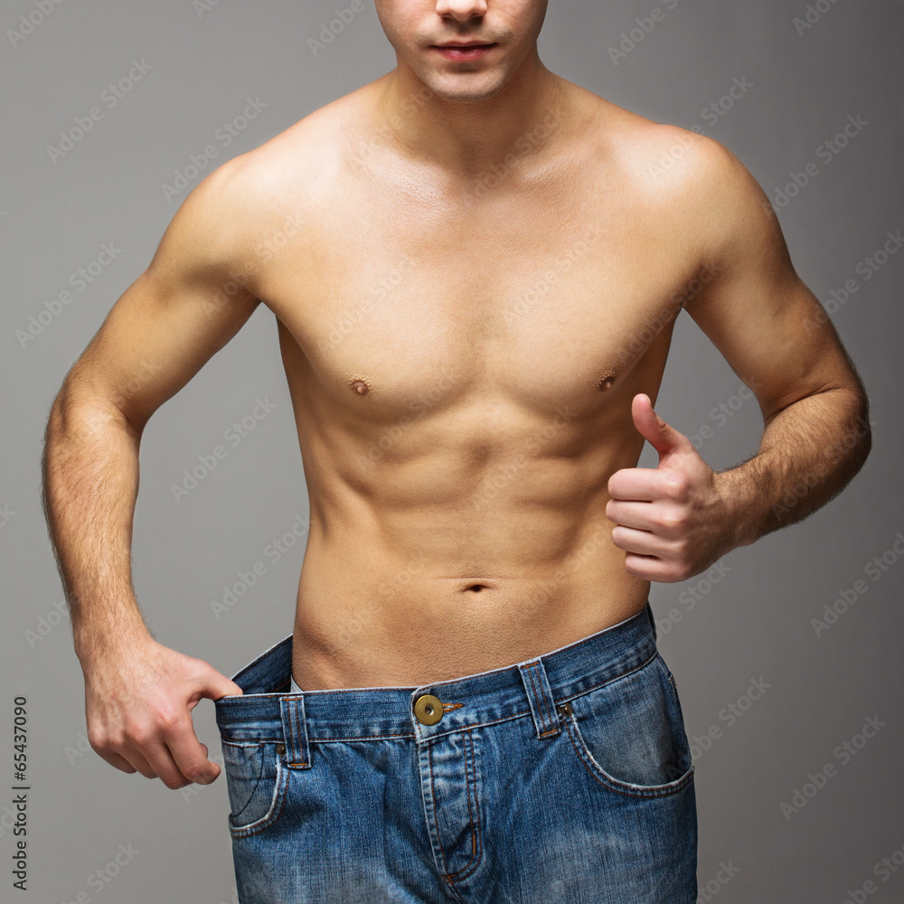 Fit muscular man after losing weight Fit muscular man after losing weight