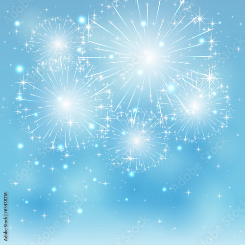 Blue fireworks