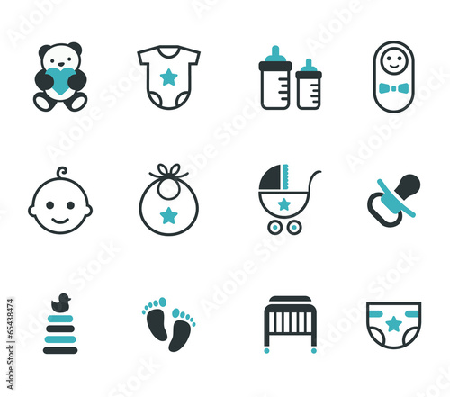 Baby icons. Vector set.
