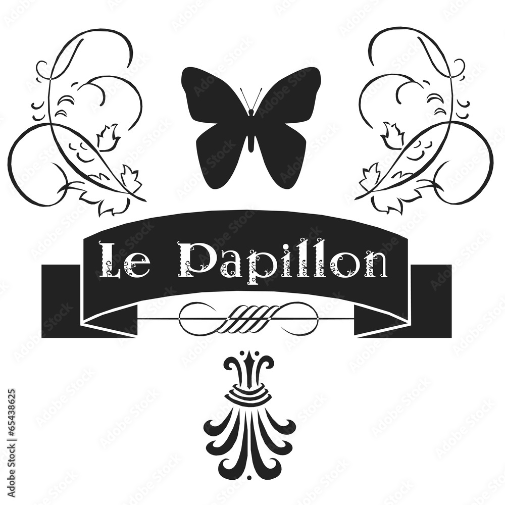logo "le papillon" Stock Illustration | Adobe Stock