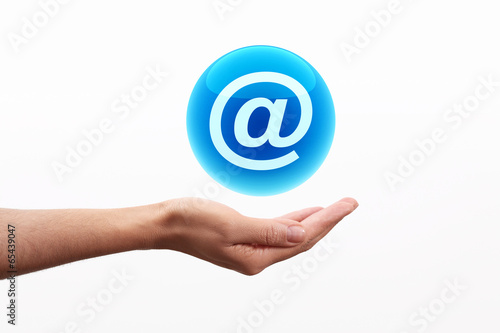 email icon on hand