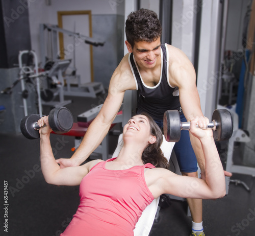 Helping girl
