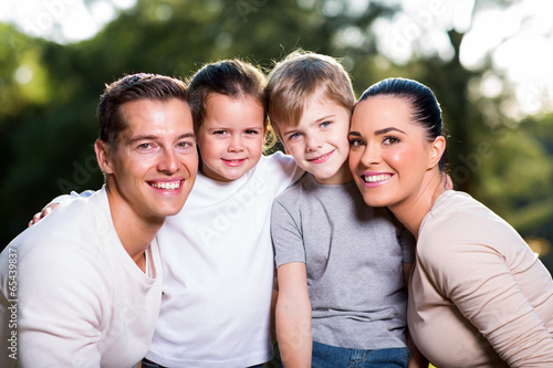 family portrait outdoors