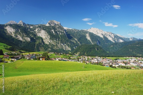 View of the Tennen Mountains and Abtenau, Austria