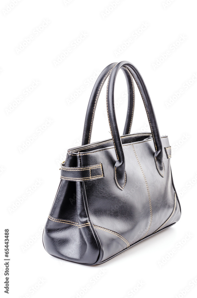 Naklejka premium Woman leather bag isolated white background