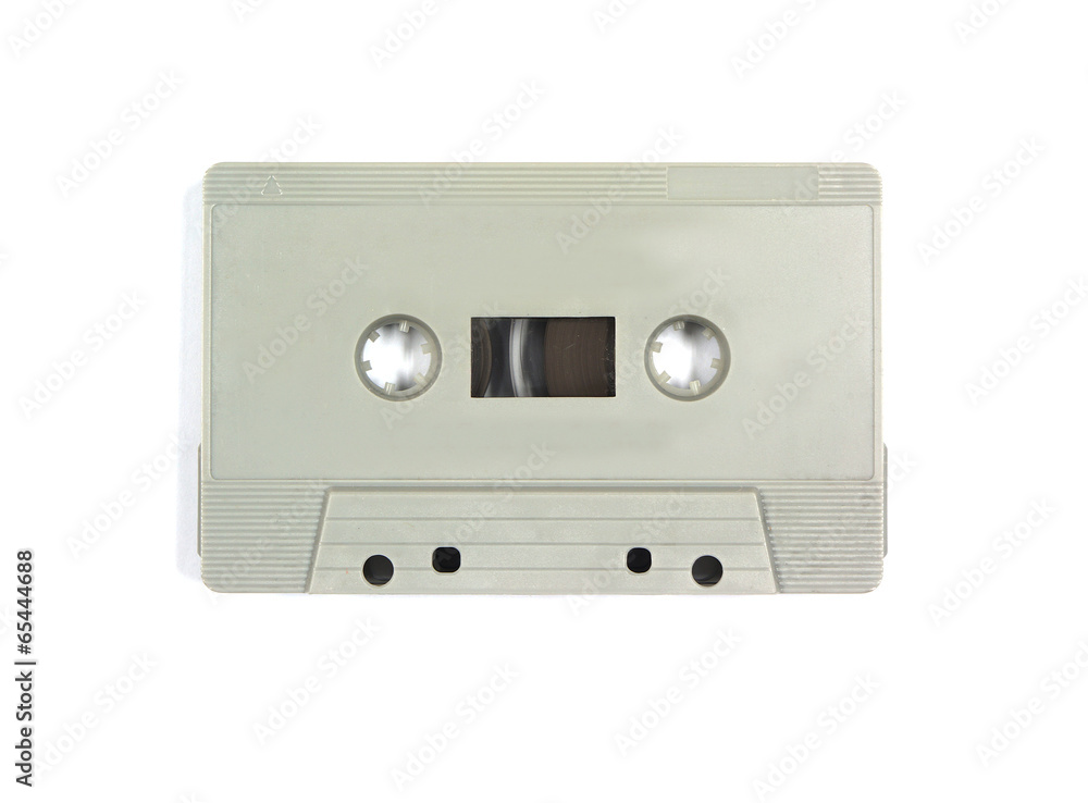 Fototapeta premium Cassette tape on white background