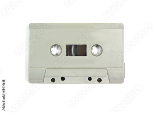 Cassette tape on white background