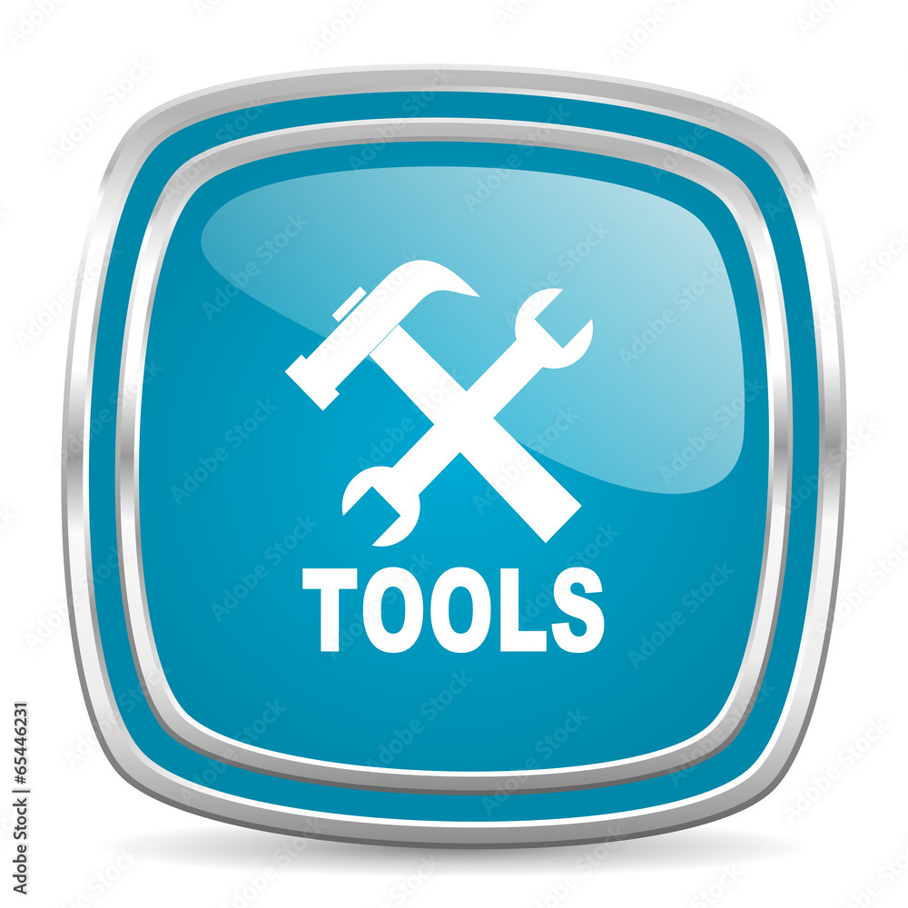 tools blue glossy icon tools blue glossy icon