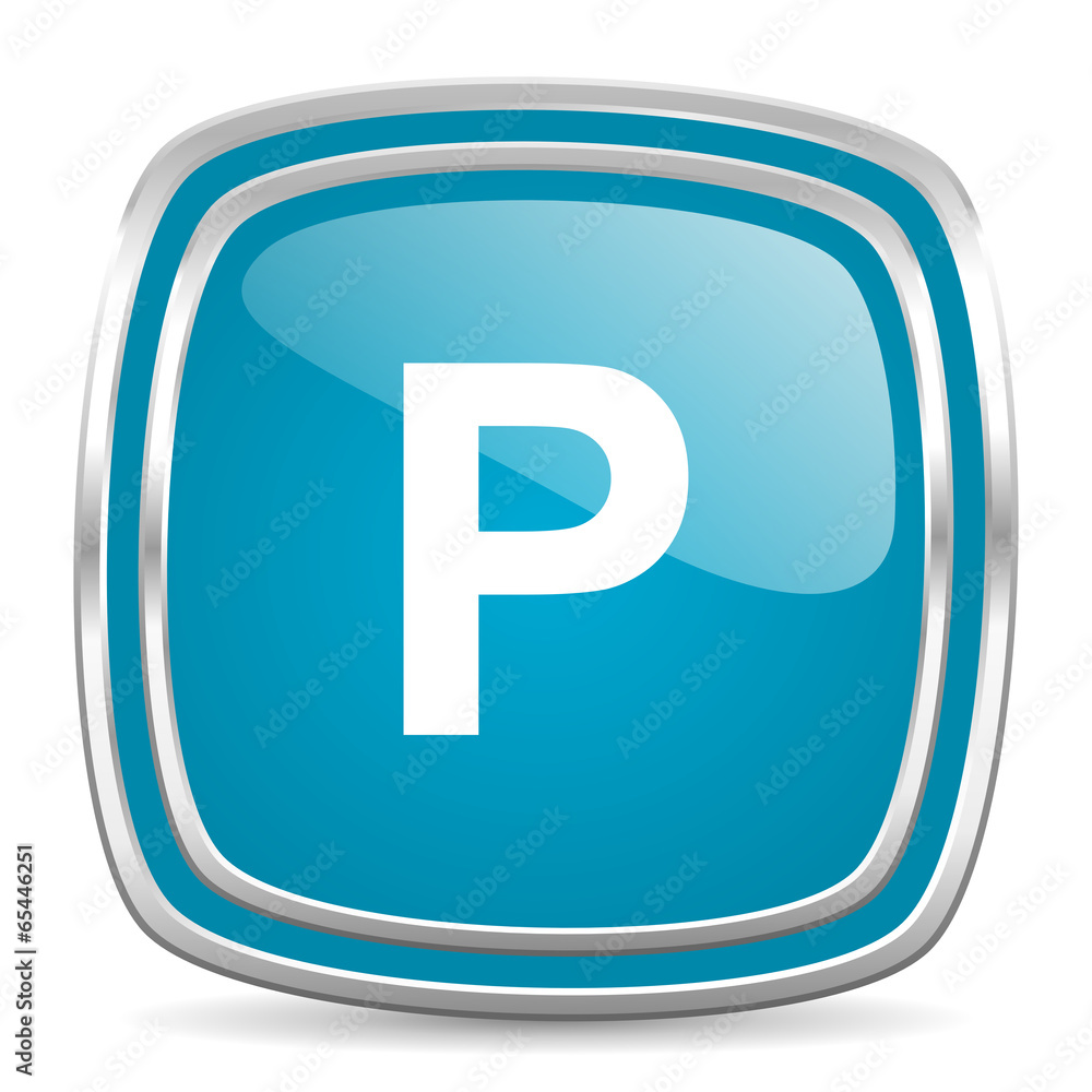 parking blue glossy icon parking blue glossy icon