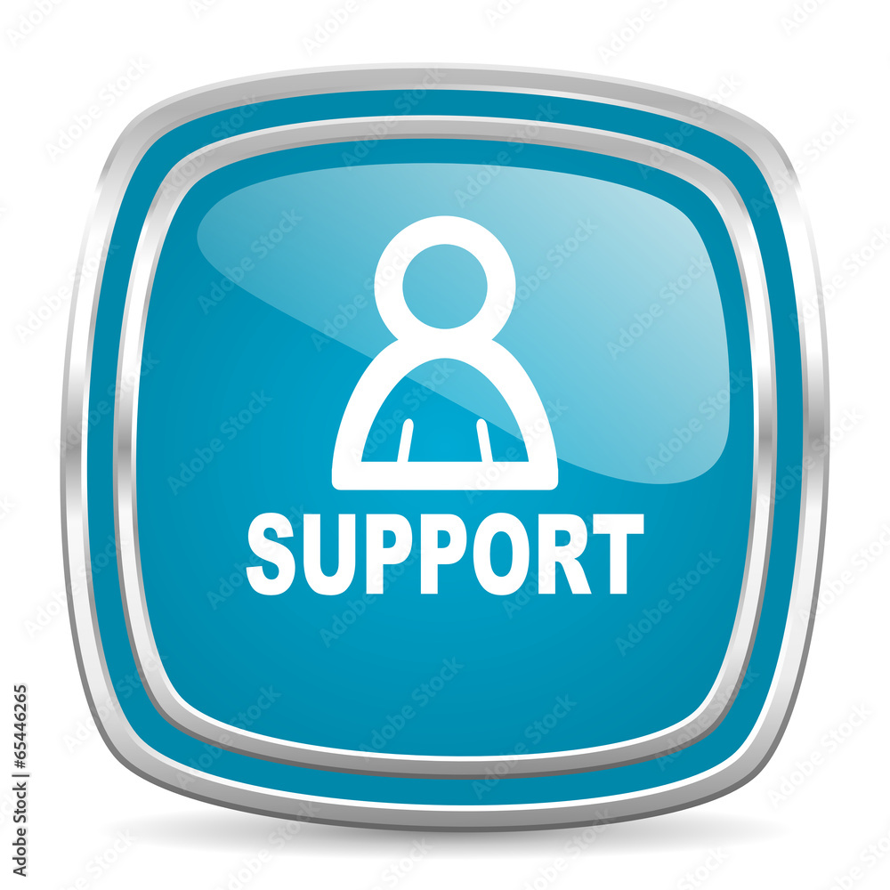 support blue glossy icon support blue glossy icon