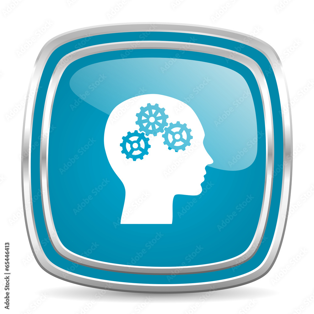 head blue glossy icon head blue glossy icon