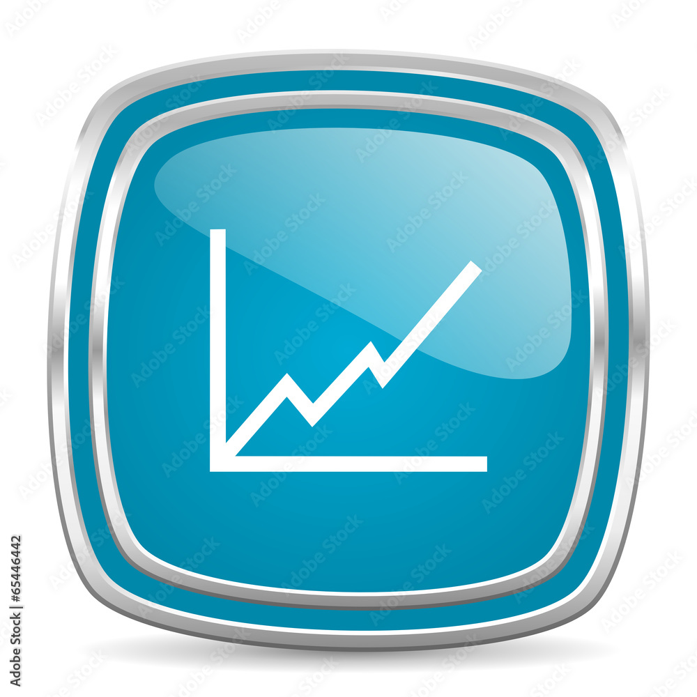chart blue glossy icon chart blue glossy icon