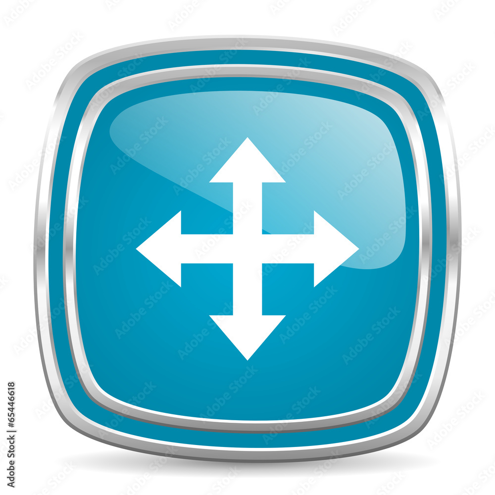 Obraz premium arrow blue glossy icon