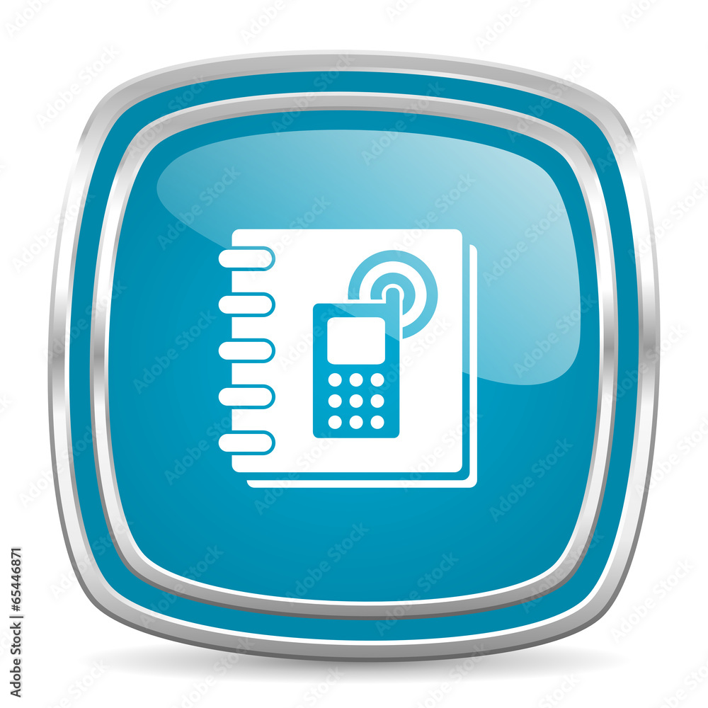 phonebook blue glossy icon