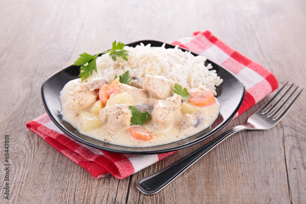 meat,cream and vegetable meat,cream and vegetable