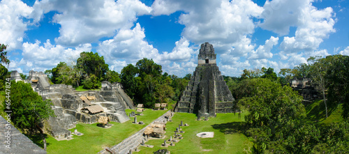 Guatemala Tikal  - Panorama View of Ruins photo