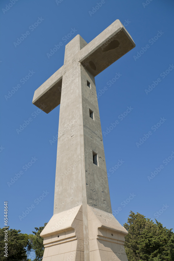Giant cross on Rhodes island, Greece