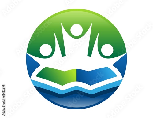 logo symbol icon education reading books study vectors